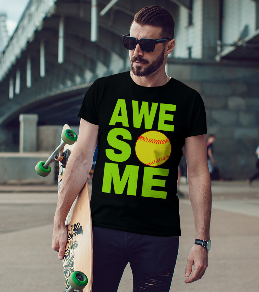 AWESOME Funny Softball Cute Love Player Tee60 T-Shirt