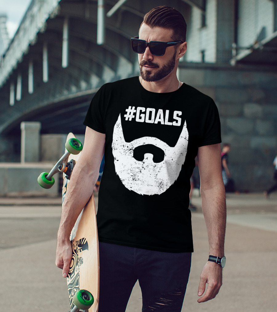 Goals Beard For Bearded Dad Husband T-Shirt