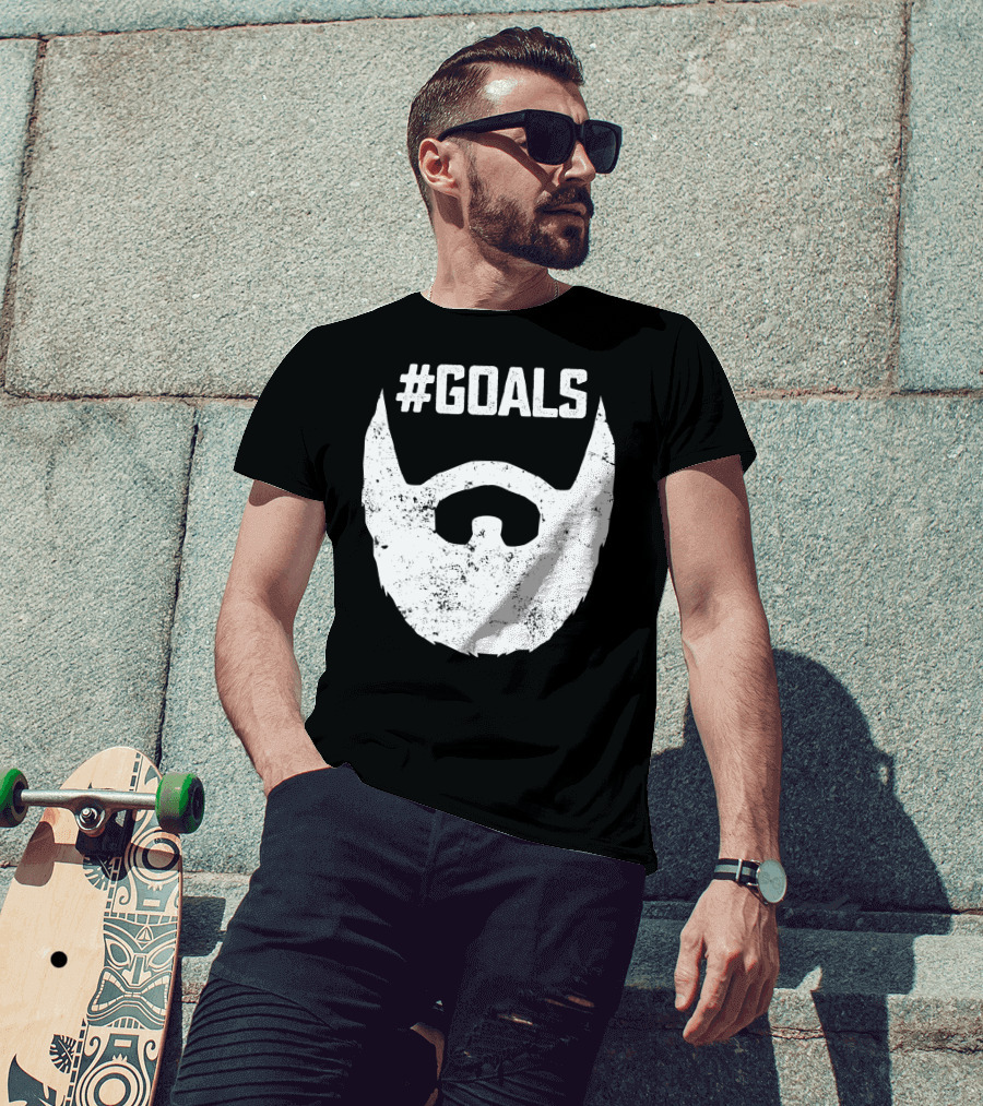 Goals Beard For Bearded Dad Husband T-Shirt