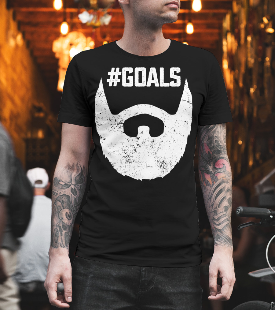 Goals Beard for Bearded Dad Husband T-Shirt