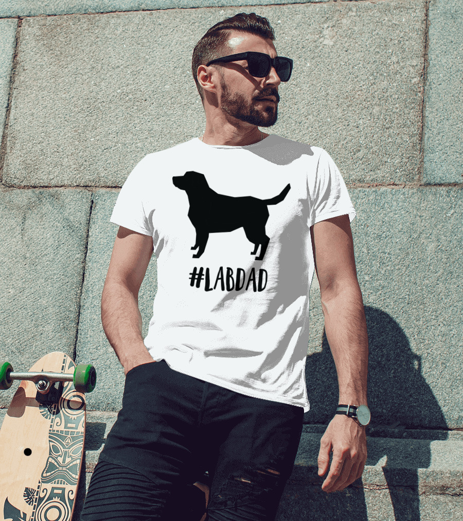 LABDAD Yellow Black Labrador Retriever Dog T-Shirt