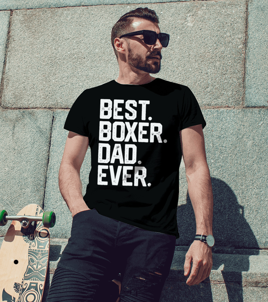 Best Boxer Dad Ever Mens Funny Dog Love Christmas22 T-Shirt