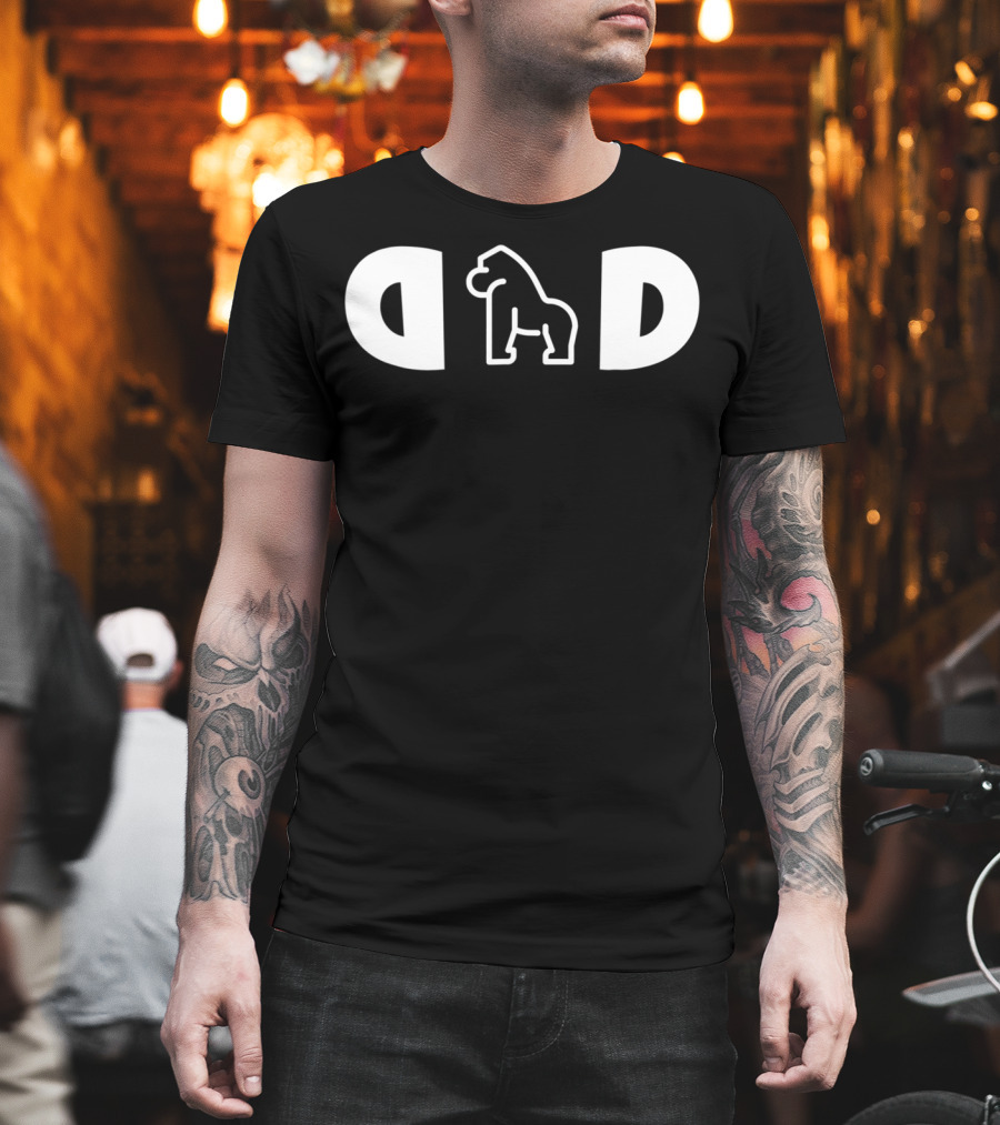 Mens Gorilla Dad Funny Husband T-Shirt