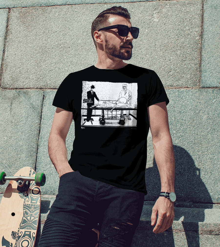 American Dad Autopsy55 Surreal Cartoon Forensic Examination Scene T-Shirt