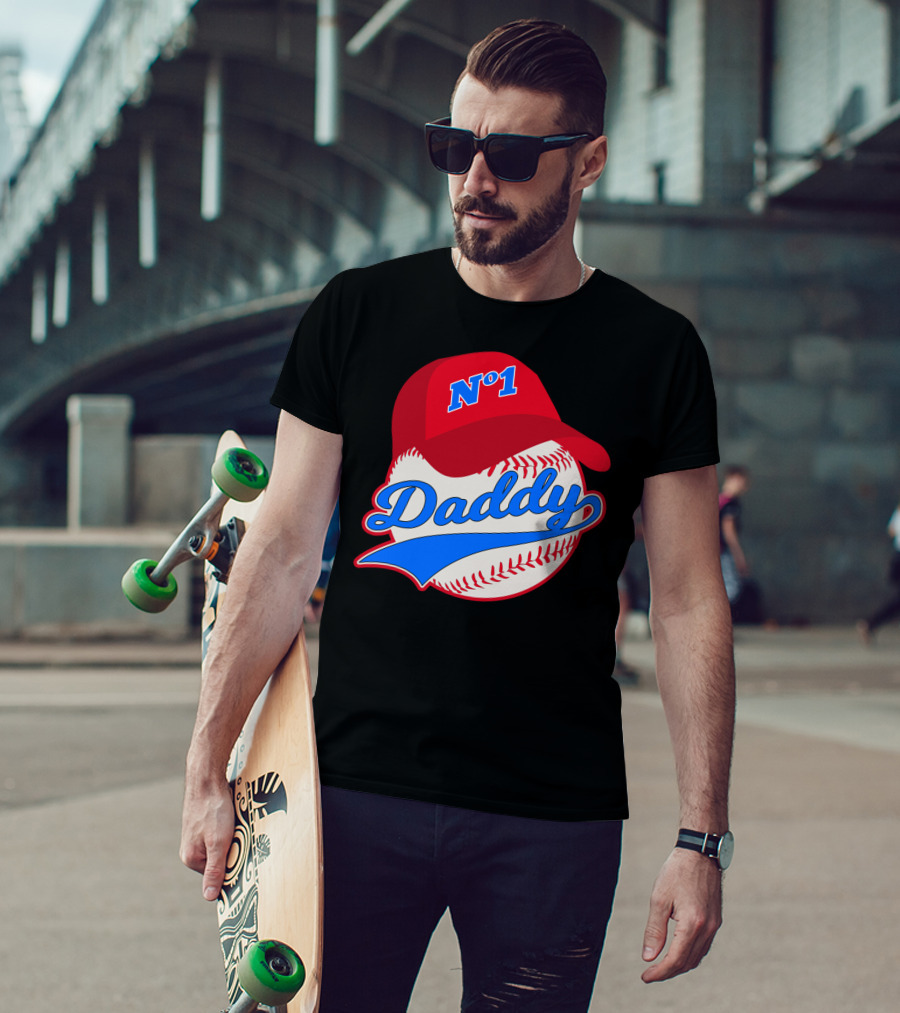 No 1 Daddy Baseball Cap T-Shirt