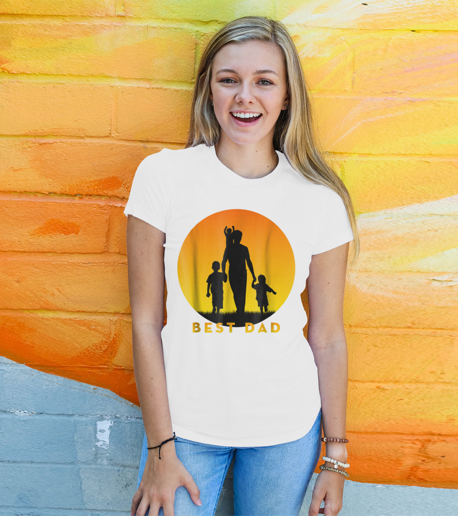 BEST BEST DAD Of 3 Kids Cool T-Shirt