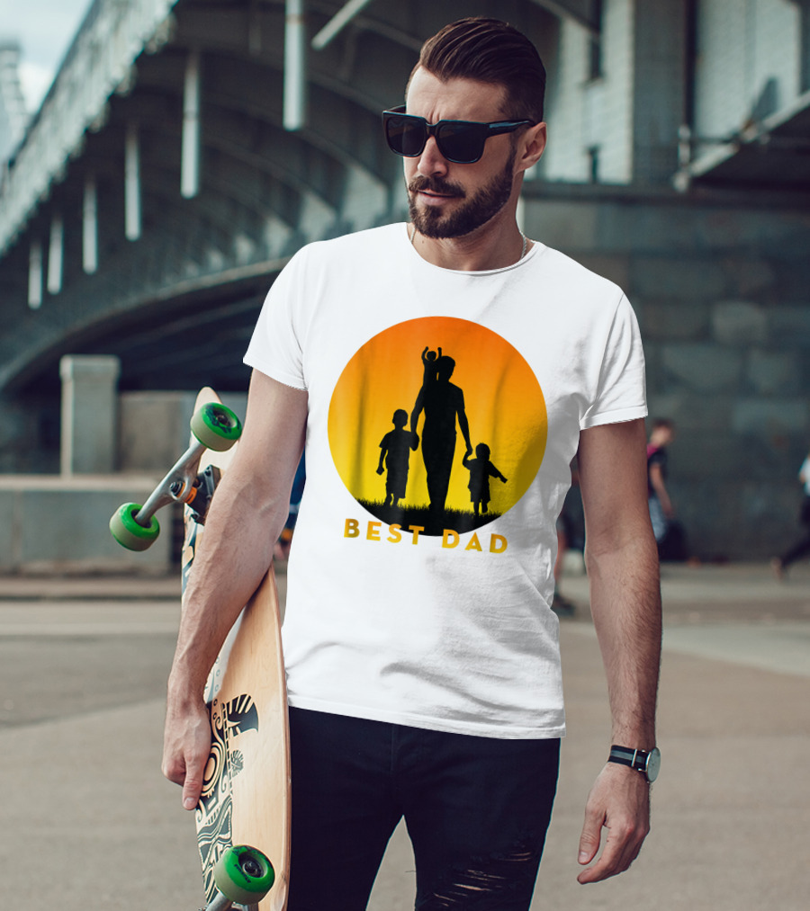 BEST BEST DAD Of 3 Kids Cool T-Shirt