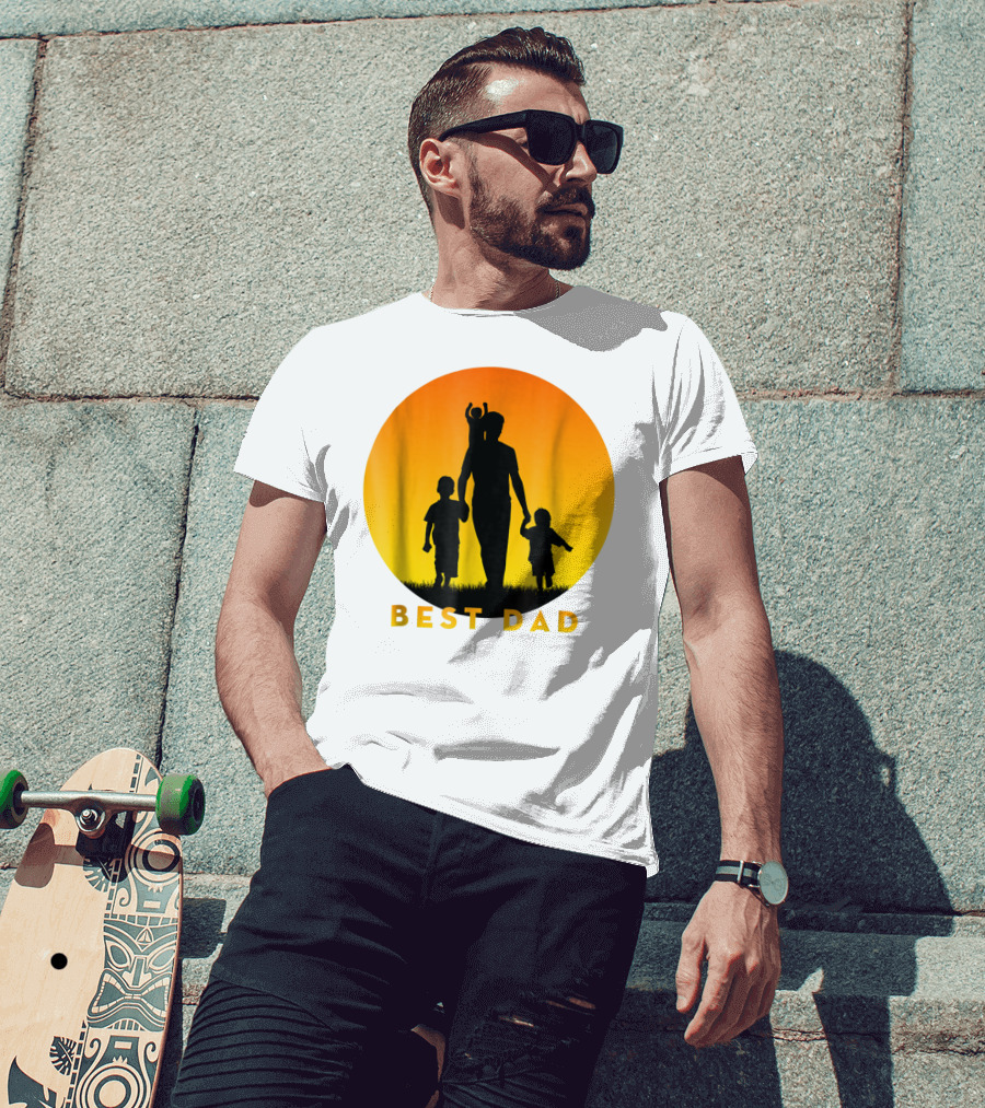 BEST BEST DAD Of 3 Kids Cool T-Shirt