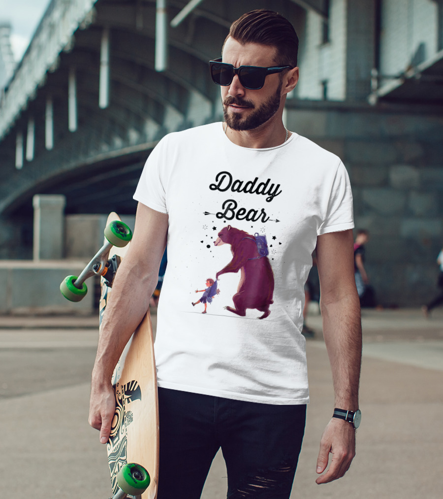 Daddy Bear Camping Papa Mens Dad Father T-Shirt