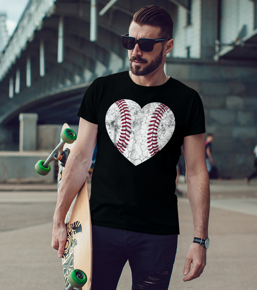 Baseball Heart Softball Love Fun T-Shirt