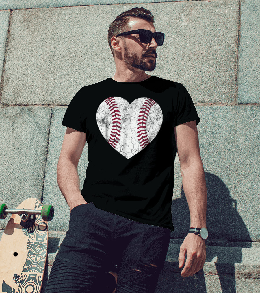 Baseball Heart Softball Love Fun T-Shirt