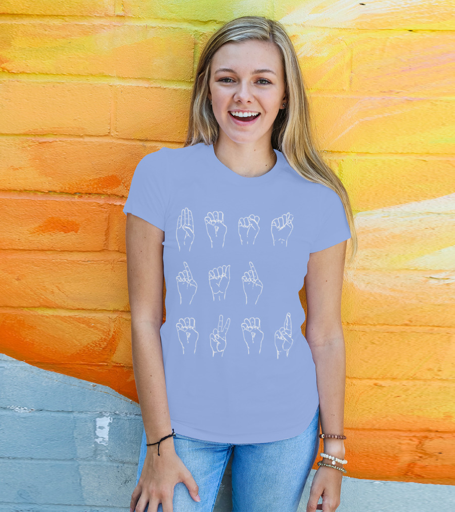 Best Dad Ever Deaf American Sign Language 34 T-Shirt