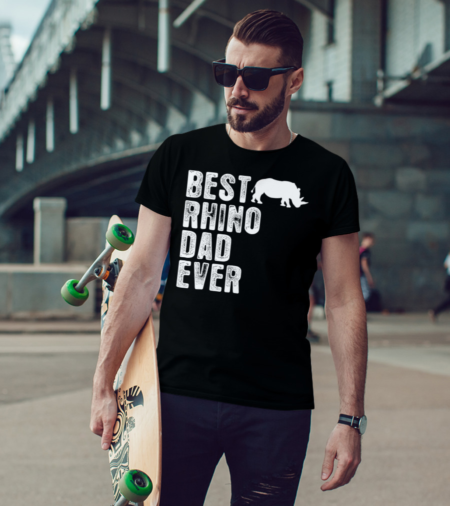 Best Rhino Dad Ever Rhinoceros T-Shirt