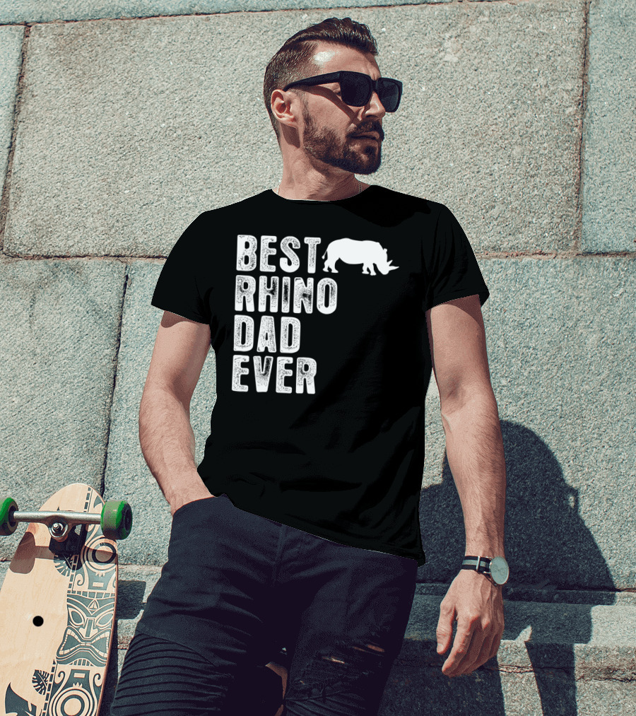 Best Rhino Dad Ever Rhinoceros T-Shirt