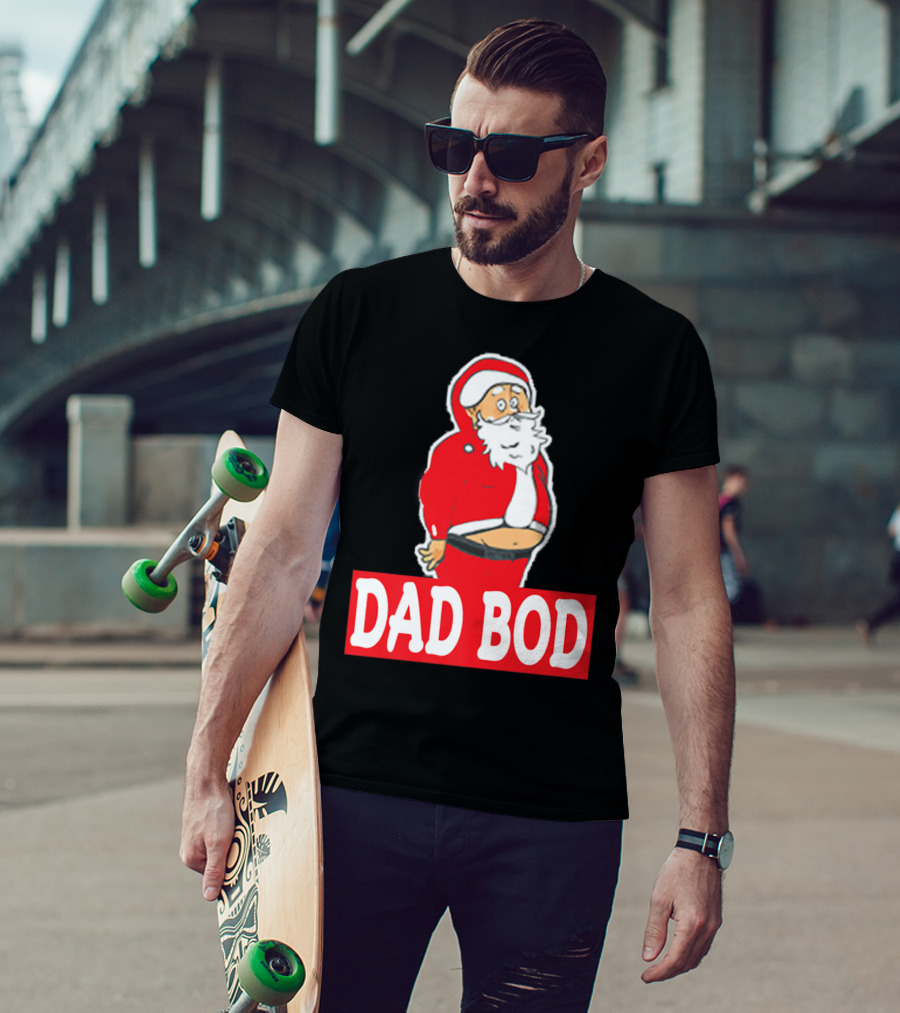 Dad Bod Funny Christmas Santa Belly UglyParty45 T-Shirt