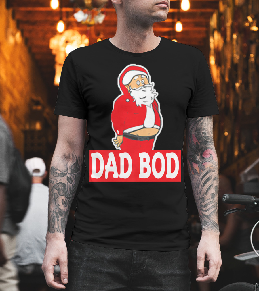 Dad Bod Funny Christmas Santa Belly UglyParty45 T-Shirt