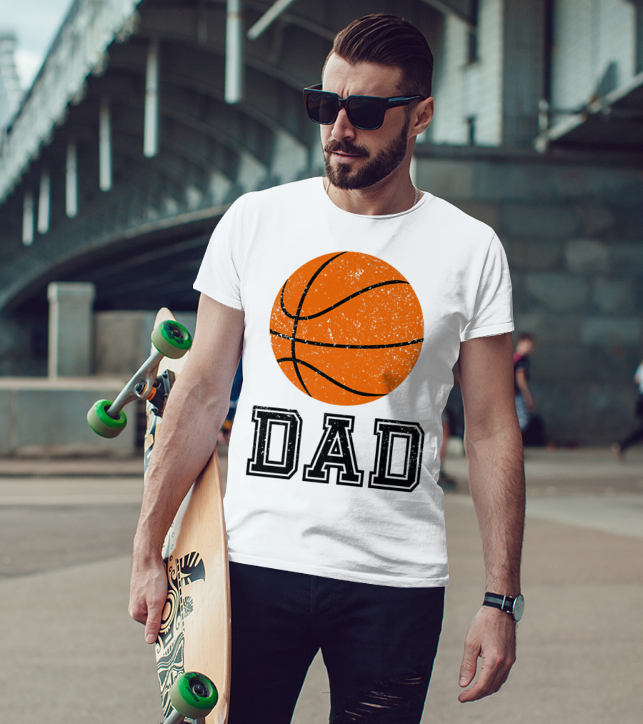 Basketball Dad Vintage Ball T-Shirt