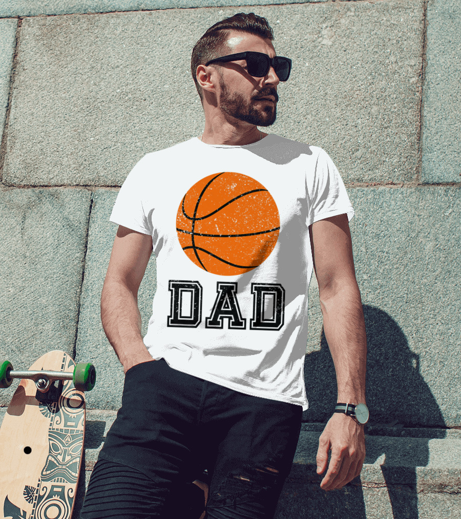 Basketball Dad Vintage Ball T-Shirt
