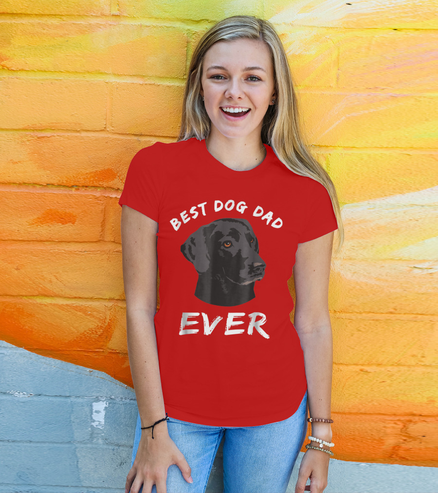 Best Dog Dad Ever Black Lab Retriever T-Shirt