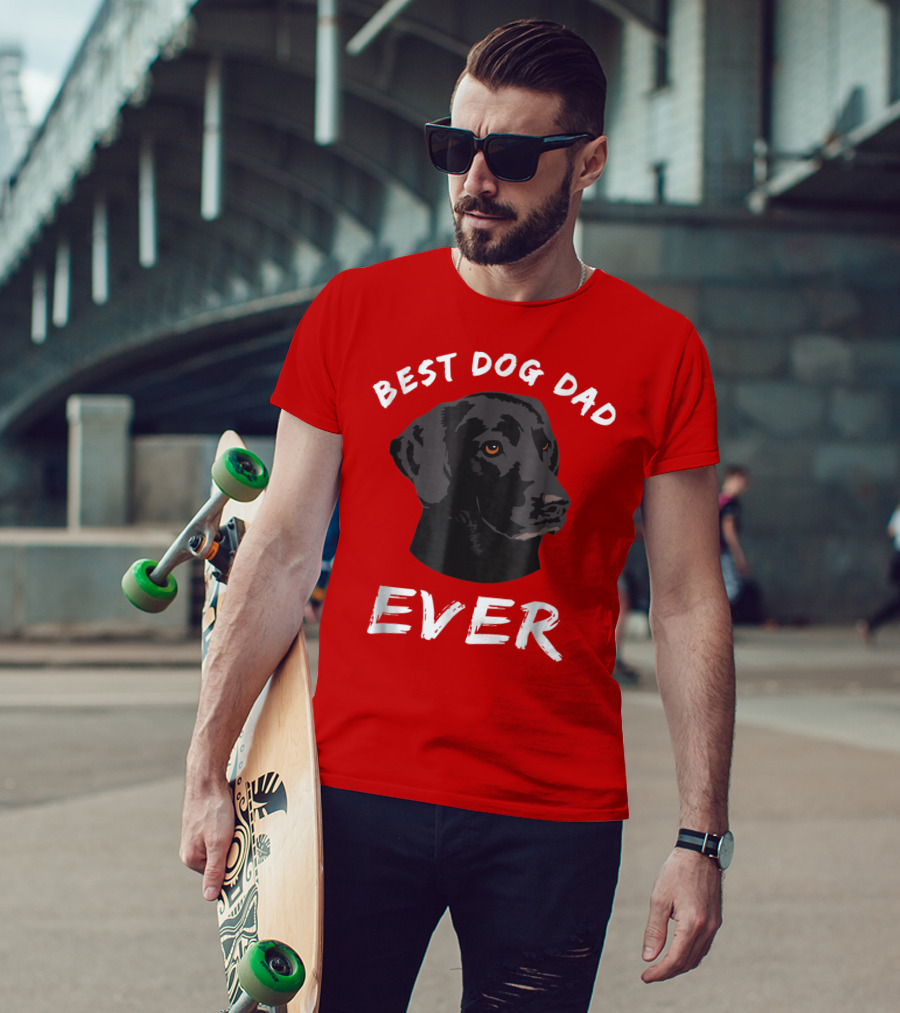 Best Dog Dad Ever Black Lab Retriever T-Shirt