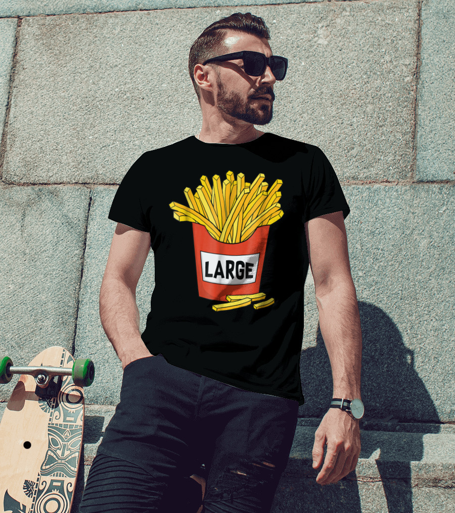 Large Golden French Fries Dad Coolest Big Collection T-Shirt