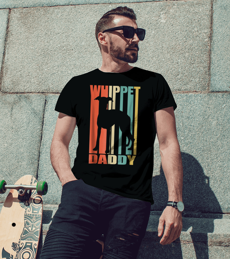 Whippet Daddy Vintage Love Dog56 T-Shirt