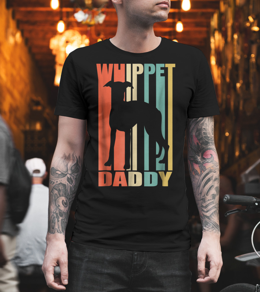 Whippet Daddy Vintage Love Dog56 T-Shirt