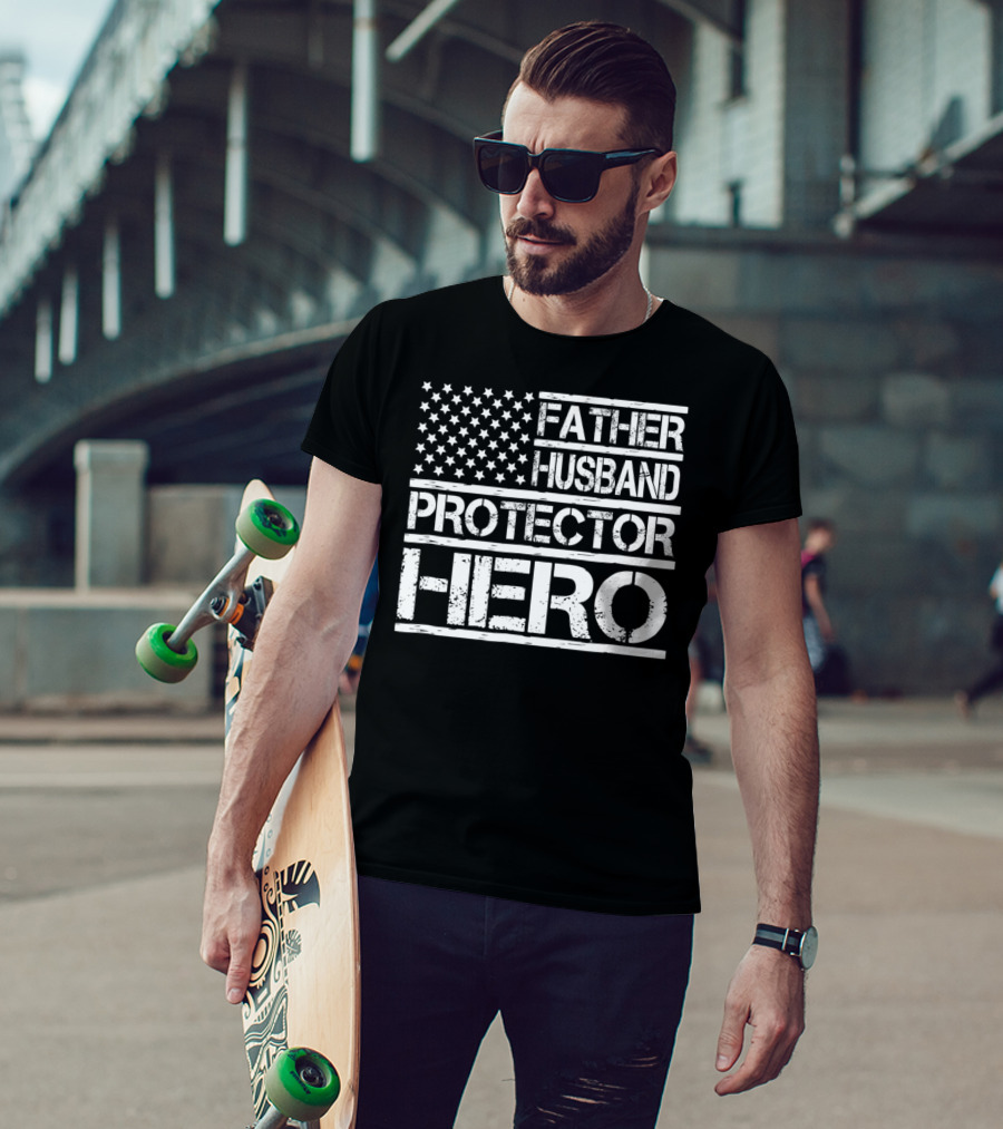 Father Husband Protector Hero Dad96 Birthday Day T-Shirt