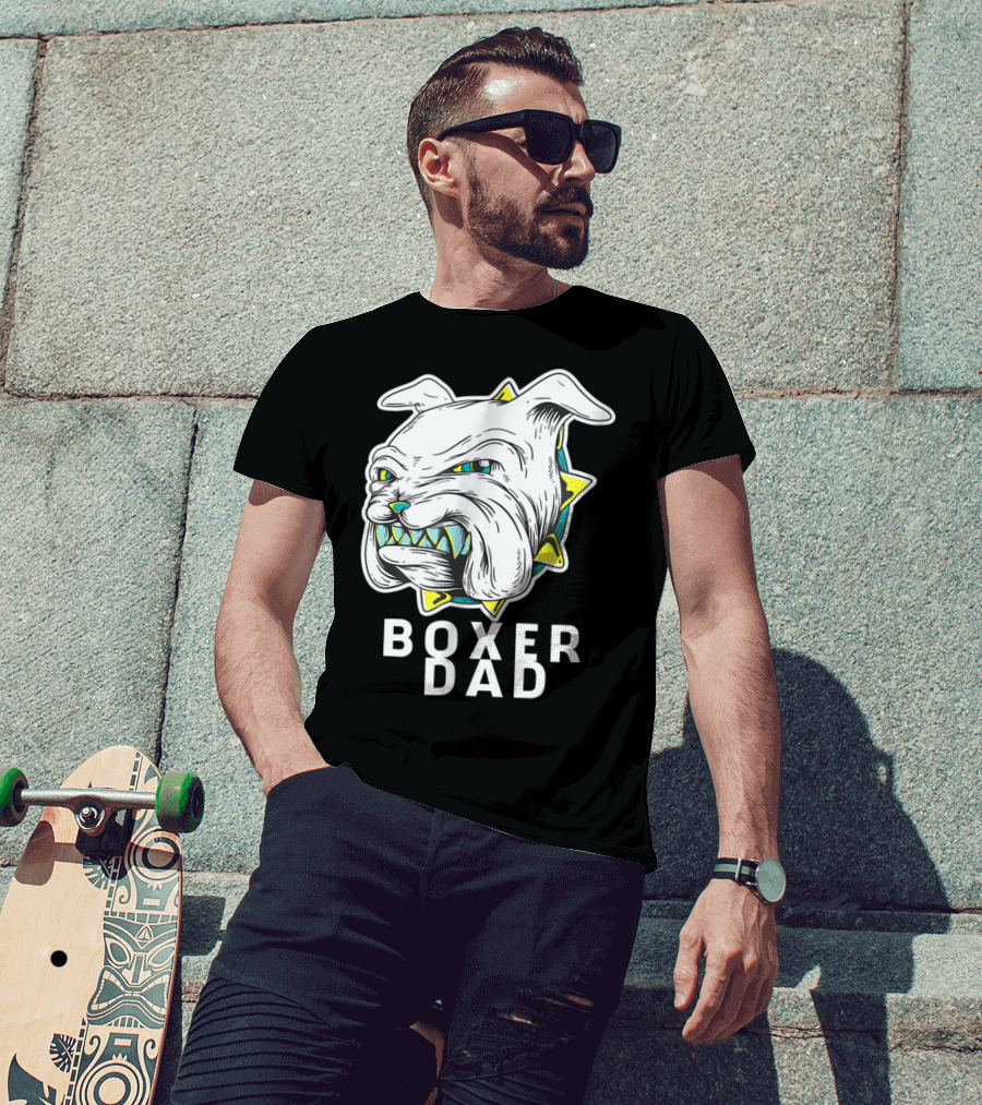 Boxer Dad Dog Lover Fierce Bulldog T-Shirt