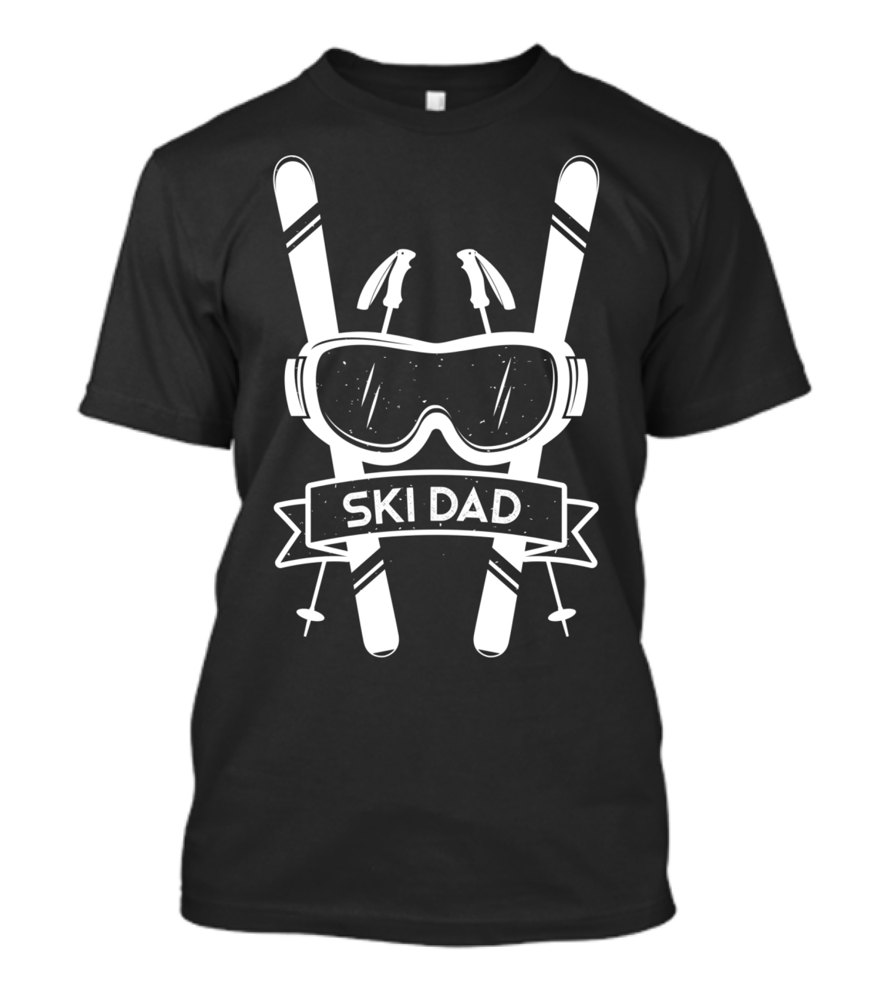 Ski Dad Cool Skiers Goggles And Poles T-Shirt