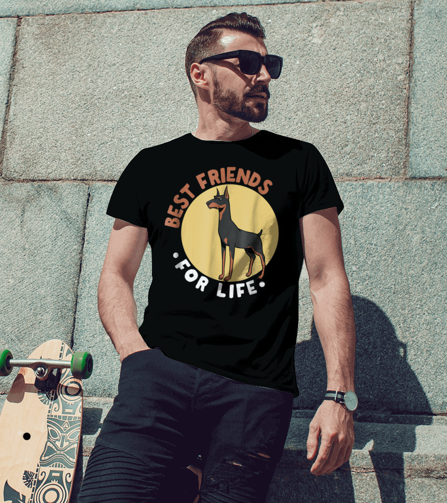 Best Friends For Life Doberman Dad Funny Pinscher 52 T-Shirt