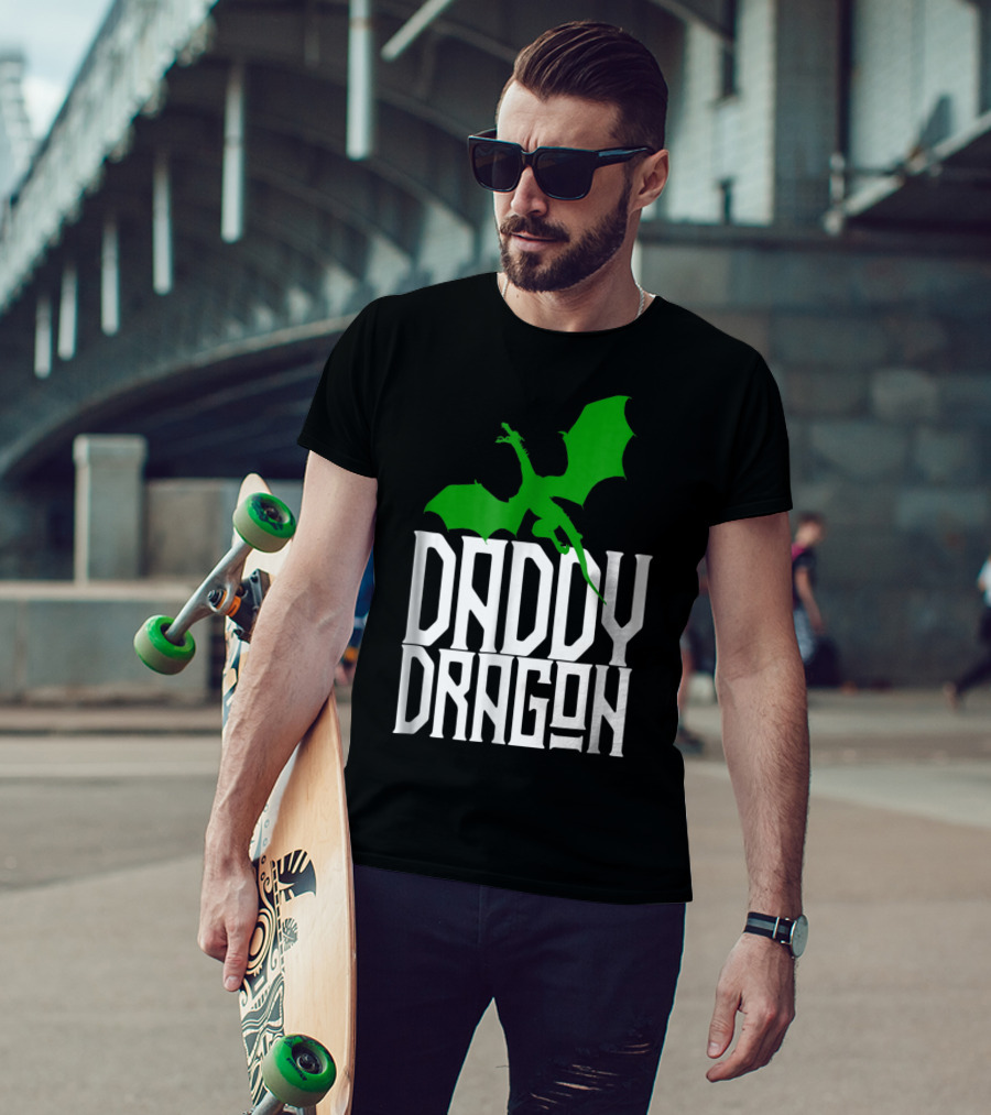 Daddy Dragon Green Matching Family Dad Father75 T-Shirt