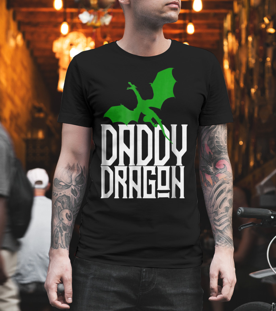 Daddy Dragon Green Matching Family Dad Father75 T-Shirt