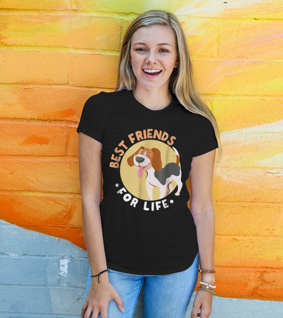 Best Friends For Life Beagle Dad Funny T-Shirt