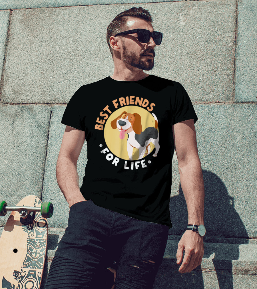 Best Friends For Life Beagle Dad Funny T-Shirt