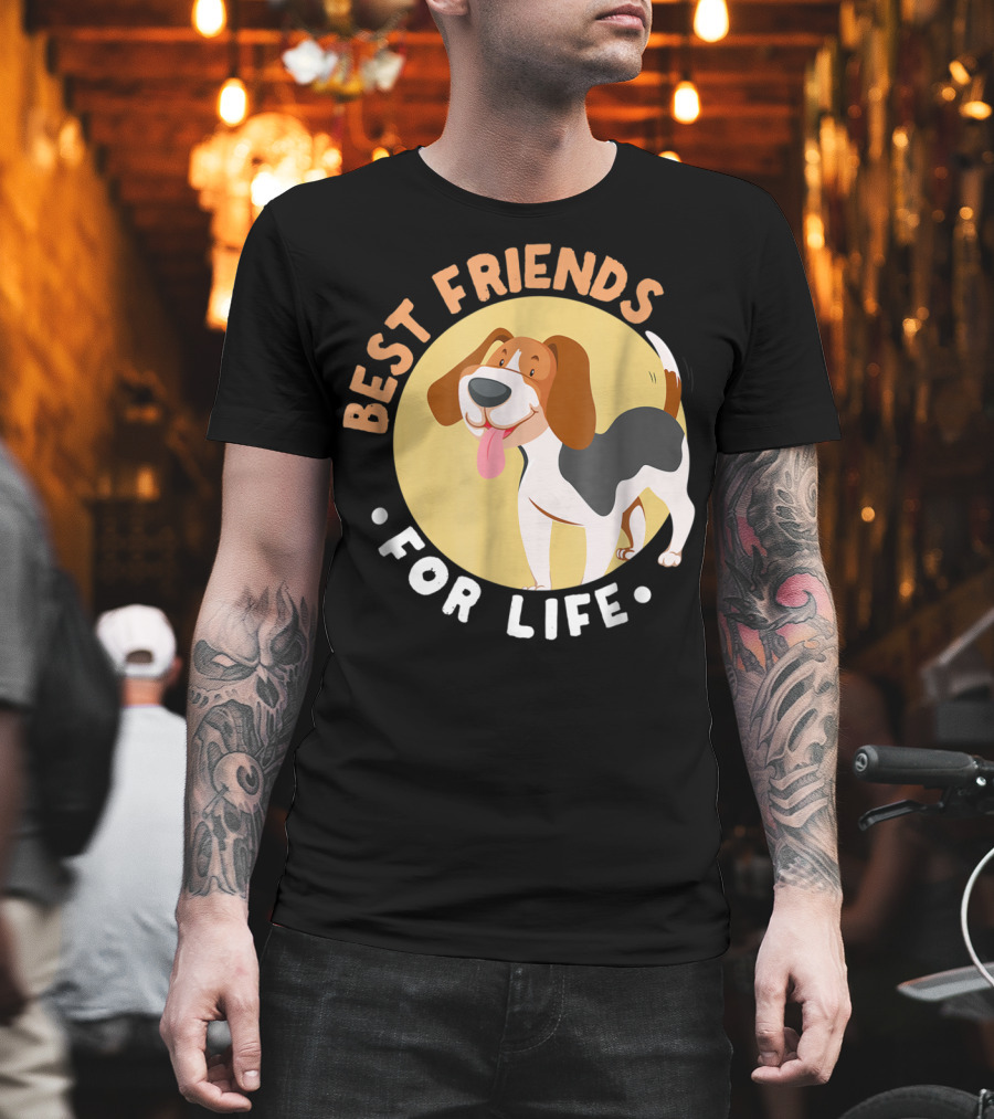 Best Friends For Life Beagle Dad Funny T-Shirt