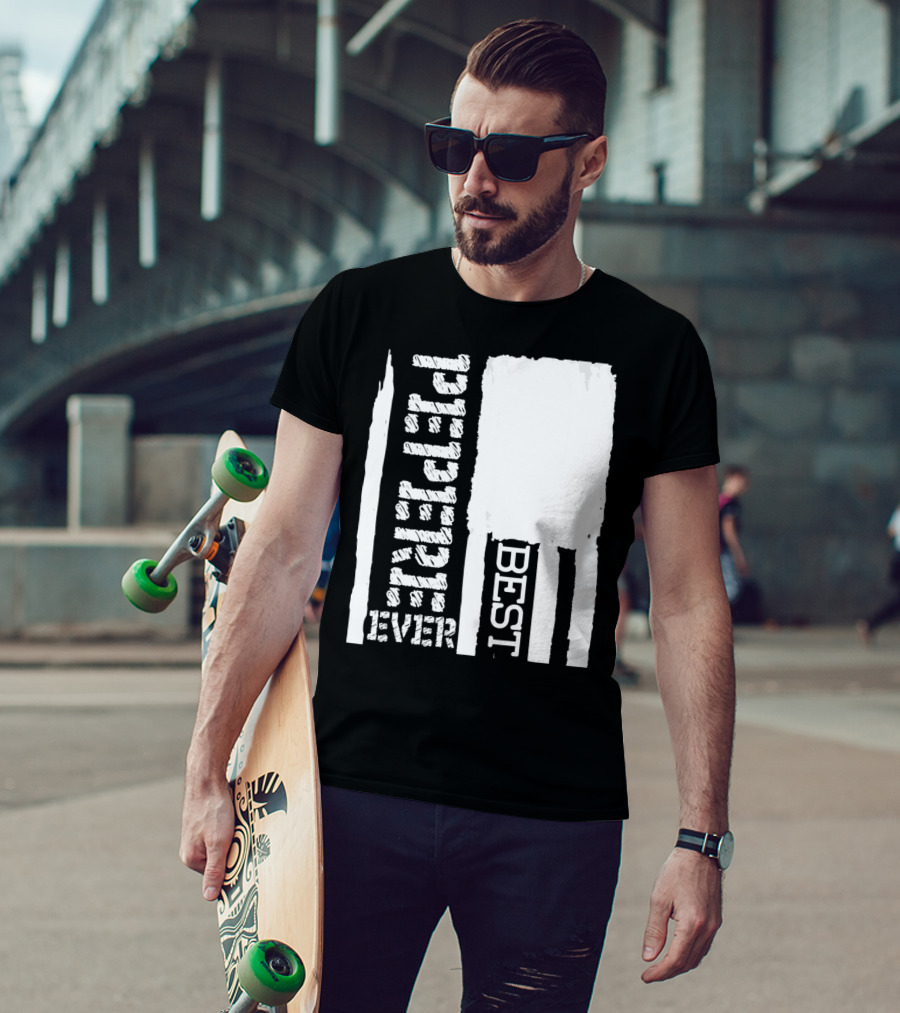 Best Pepere Ever Distressed Flag T-Shirt