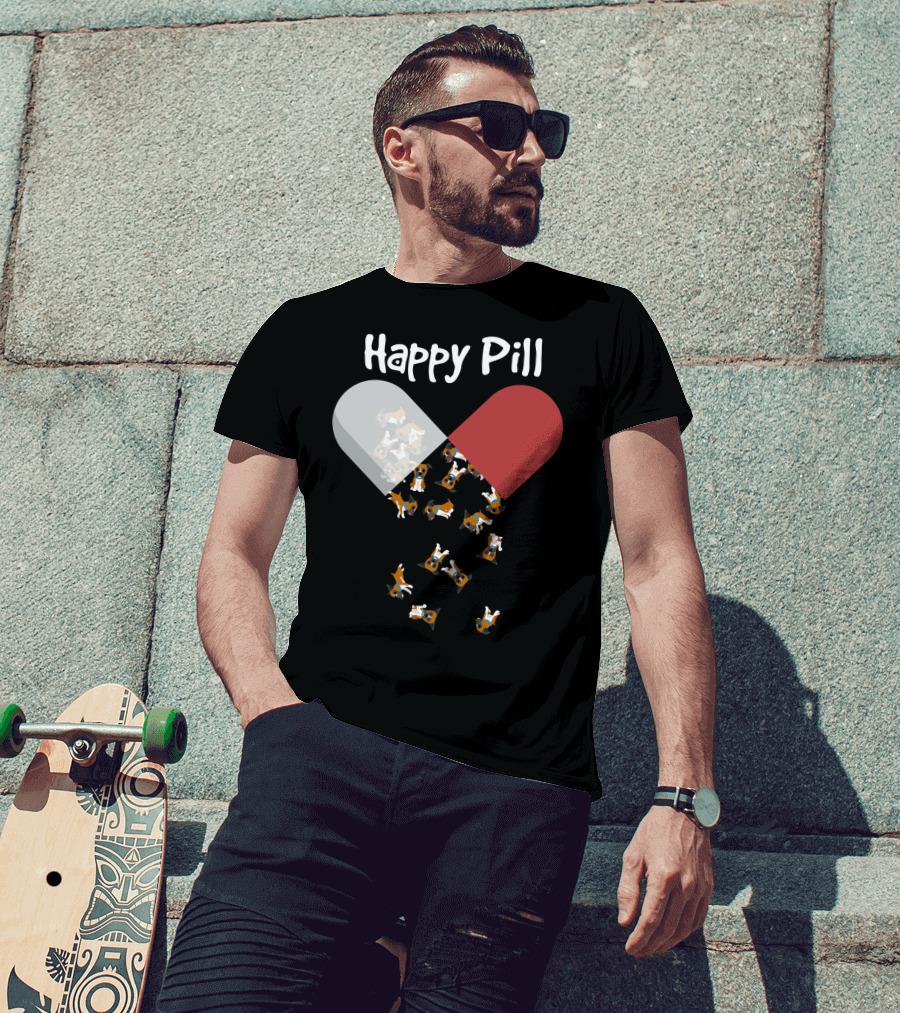 Happy Pill Boxer Dog Cute53 T-Shirt