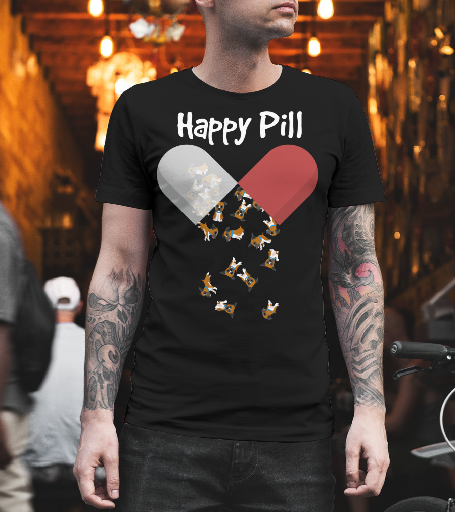 Happy Pill Boxer Dog Cute53 T-Shirt