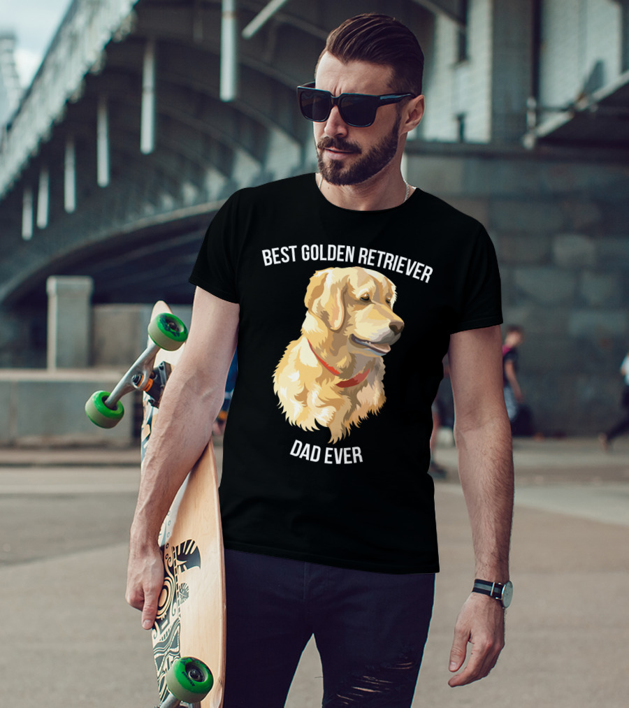 BEST GOLDEN RETRIEVER DAD EVER Retriever Dog Mens77 T-Shirt