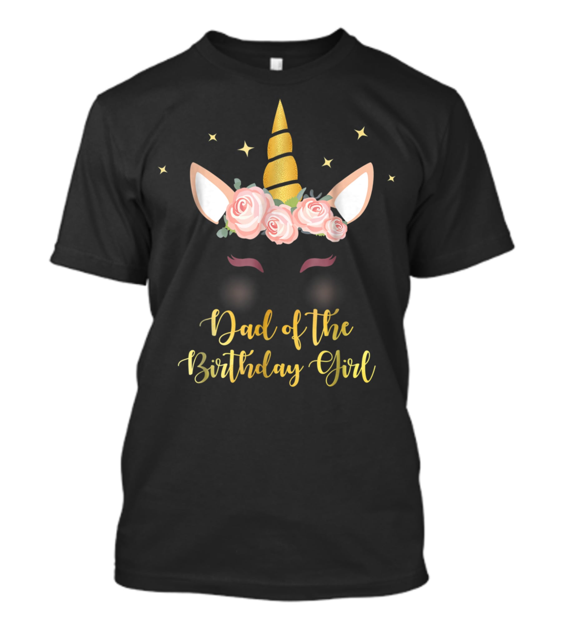 Dad Of The Birthday Girl Unicorn Party T-Shirt