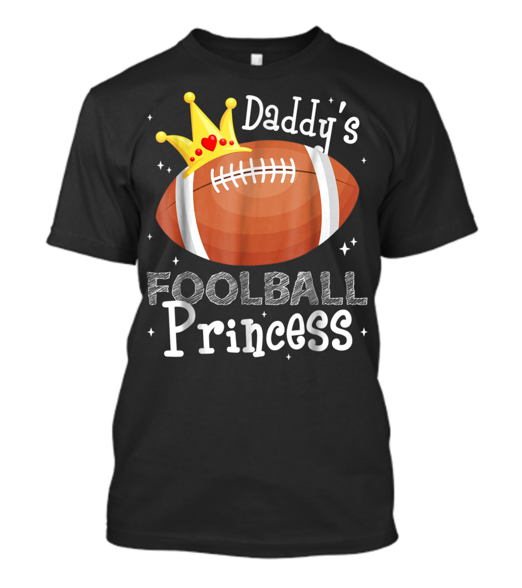 Daddy's Football Princess Football Dad Daughter T-Shirt
