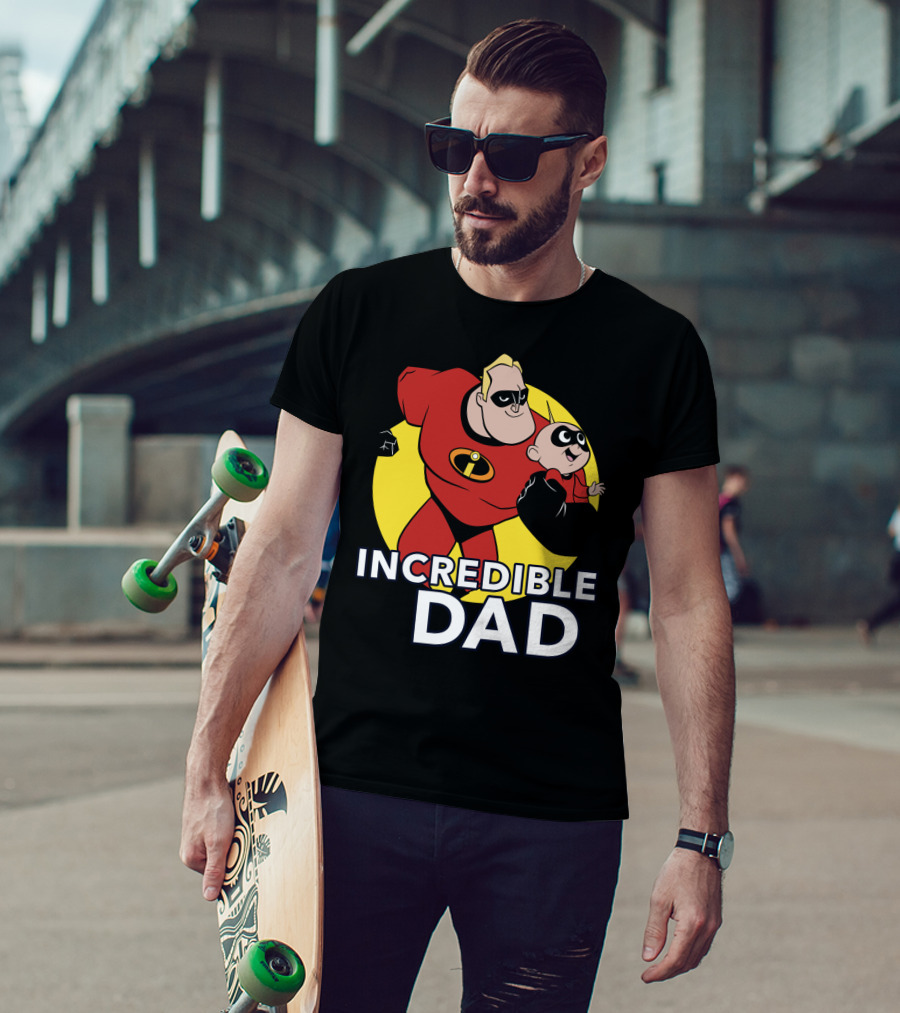 Disney Pixar Incredibles 2 Incredible Dad Jack Jack And Dad T-Shirt