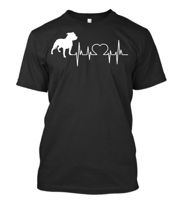 American Pit Bull Terrier Heartbeat Line T-Shirt
