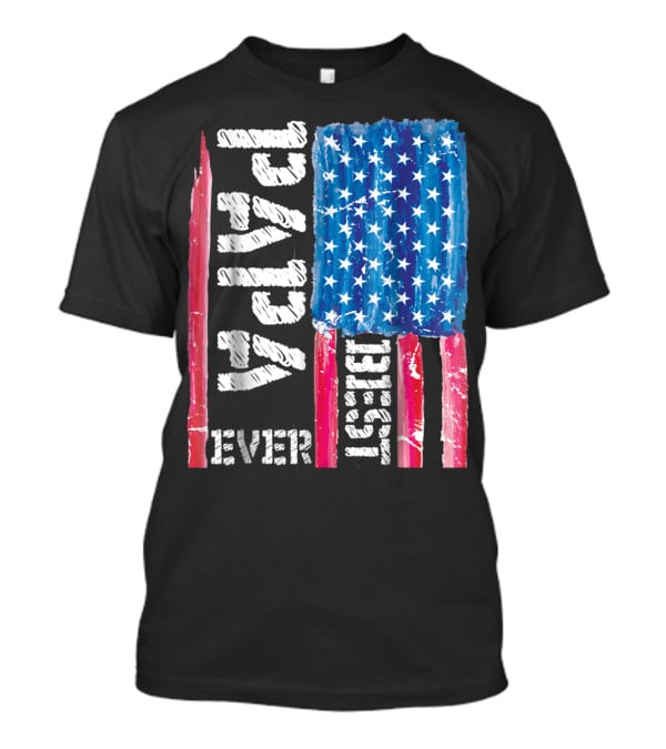 Best Papa Ever Distressed American Flag T-Shirt