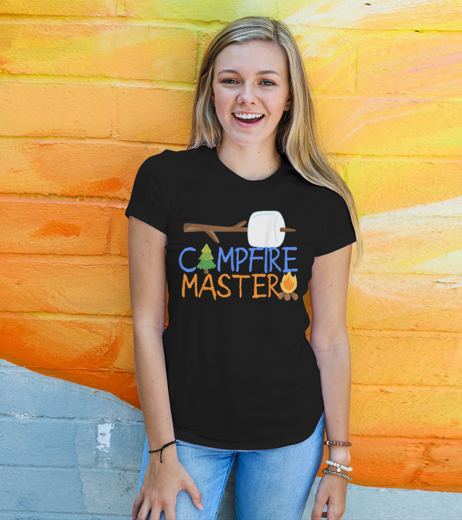 Campfire Master Dad Camping S'Mores Bonfire85 T-Shirt