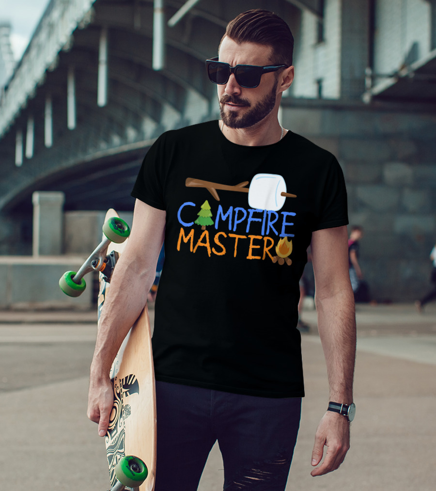 Campfire Master Dad Camping S'Mores Bonfire85 T-Shirt