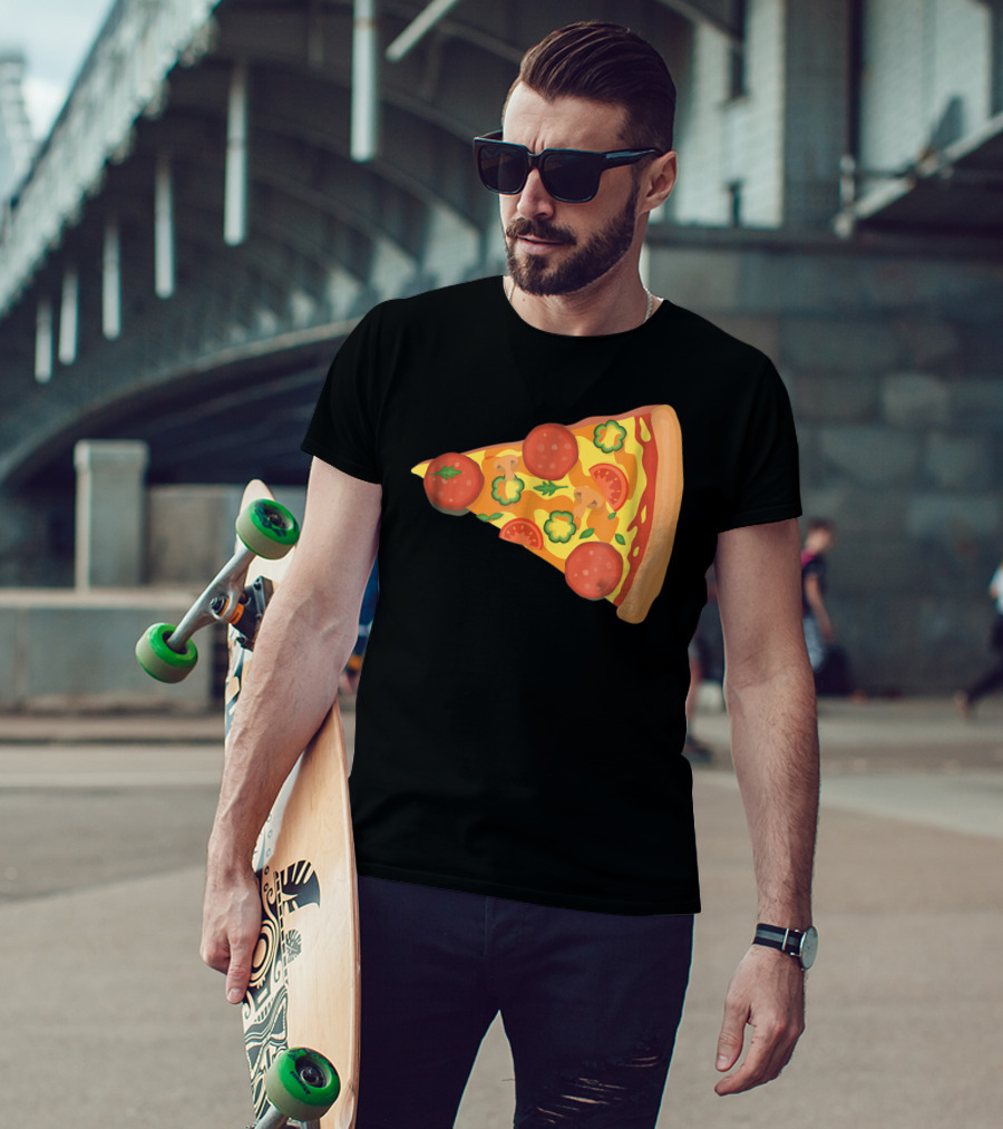 Dad Son Pizza Piece Funny Matching Family 73 Pepperoni Slice T-Shirt