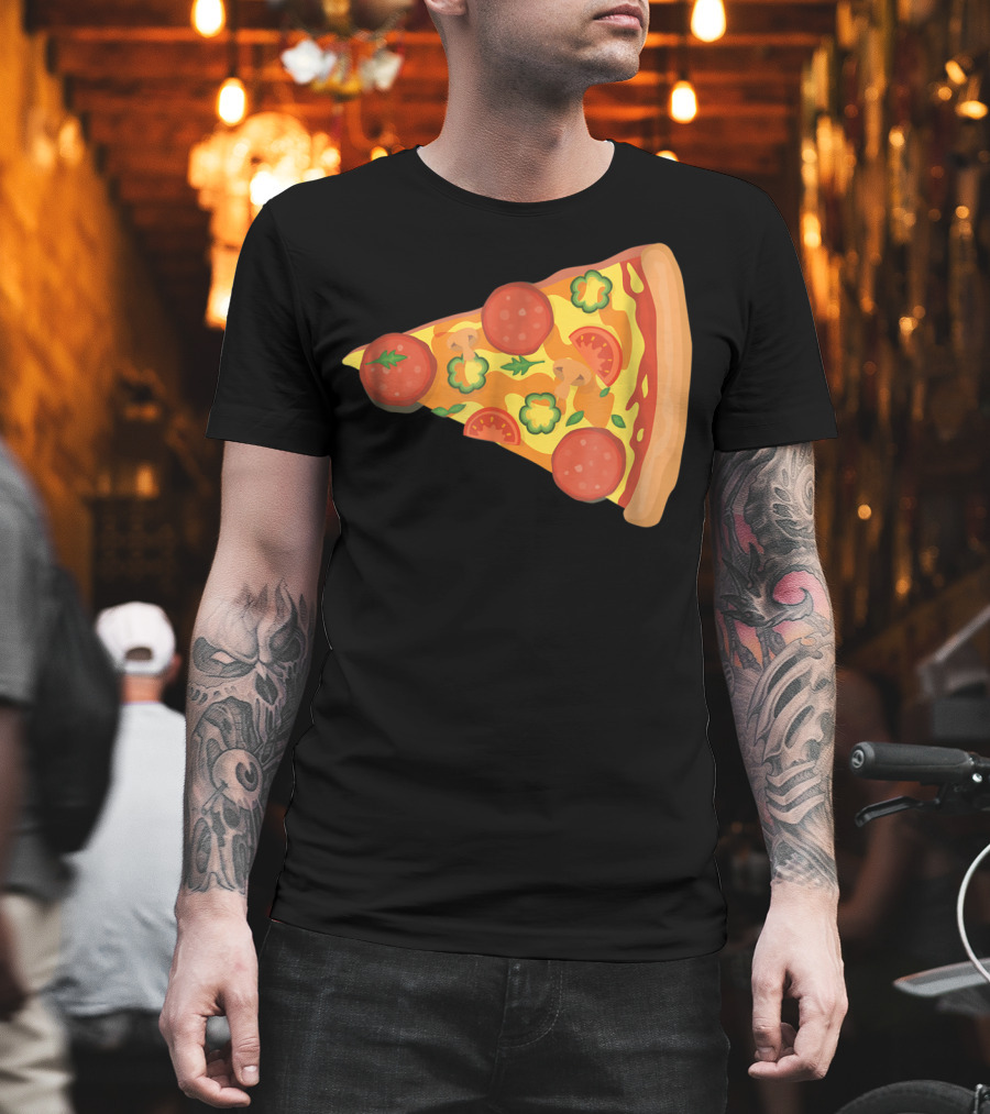Dad Son Pizza Piece Funny Matching Family 73 Pepperoni Slice T-Shirt