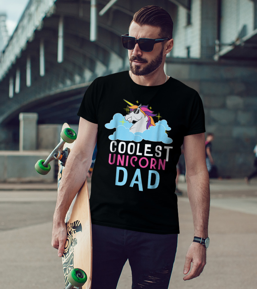Coolest Unicorn Dad Father Parent Magical T-Shirt